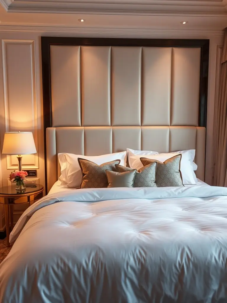 A spacious and well-lit master bedroom in a 3BHK apartment at Alembic Cloud Forest, featuring a king-size bed, walk-in closet, and an attached bathroom.